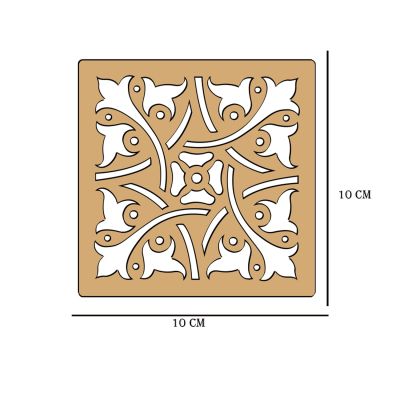 MDF Wooden Rangoli Stencils Set of 4 for DIY Art & Craft Activities and Festival Decorations | Rangoli for Floor Decoration |